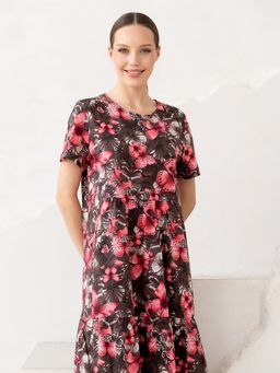 Платье жен.арт.416/1-2,коричнево-розовое