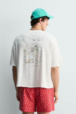 CAMISETA LAVADA ALGOD?N - LINO FLORIDA / Blanco