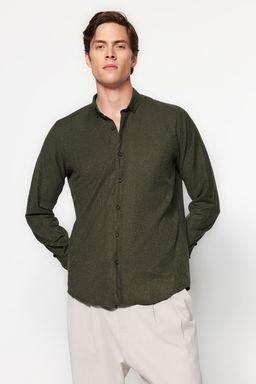 TRENDYOL MAN Yesil Slim Fit Dugmeli Yaka K?sl?k Gomlek TMNAW20GO0094 - Trendyolmilla фото 28