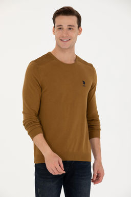 Мужской базовый свитер светло-хаки Неожиданная скидка в корзине - U.s. polo assn фото 3