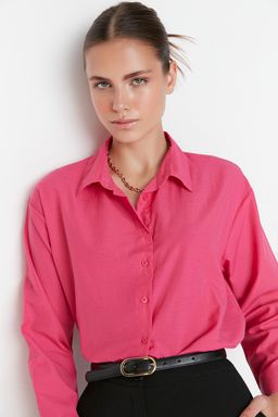 Fusya Loose Fit Pamuklu Dokuma Gomlek TWOAW20GO0107