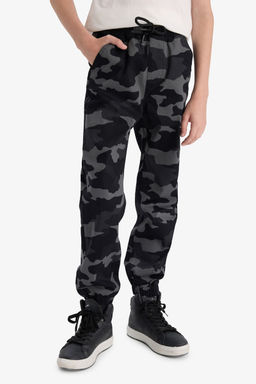 Jogger Fit Kamuflaj Desenli Gabardin Pantolon Erkek _ocuk - Defacto фото 5