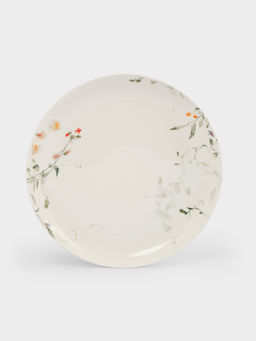 Тарелка обеденная, 27 см, фарфор N, белая, Цветы и листья, Primrose