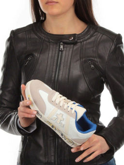 05-6015-2 WHITE/BEIGE Кроссовки женские (искусственные материалы) - No name фото 2