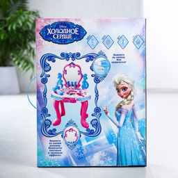 Игровой набор парикмахера Столик с зеркалом, Холодное сердце, свет, звук, 14 предметов, высота 60 см - Disney фото 7