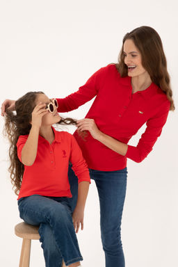 K_z _ocuk K_rm_z_ Polo Yaka Basic Sweatshirt Sepette S_rpriz _ndirim - U.s. polo assn фото 7