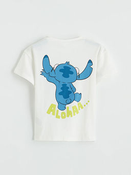 Lilo ve Stitch Bask?l? K?z ?ocuk Ti??rt