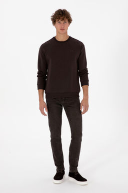 Erkek Koyu Kahverengi Basic Sweatshirt - U.s. polo assn фото 4