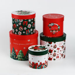 Набор подарочных новогодних коробок 5 в 1 «С Новым годом», 13×14– 19.5×22 см