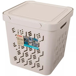 Ящик универсальный с крышкой "DELUXE", 18 л, 286х286х286мм арт. С32427