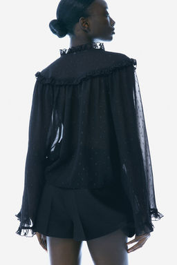 Blusa con ribetes de volante - H&m фото 5