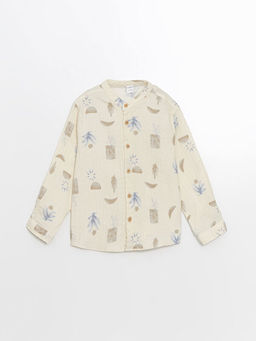 Hakim Yaka Bask?l? Erkek ?ocuk G?mlek