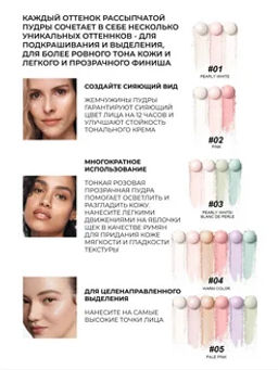 Матирующая пудра для лица в шариках тон 03 - Sadoer фото 2