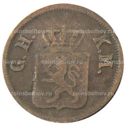 Монета 1 геллер 1852 года Германские государства  Гессен  Дармштадт