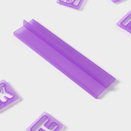 Печати для теста и мастики Доляна Алфавит русский, цифры, набор 43 шт. (3 см), держатель, фиолетовые фото 6