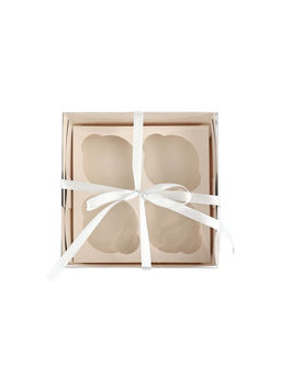 Цена за 5 шт. Коробка для капкейков, кондитерская упаковка, 4 ячейки «Для тебя особенный подарок», 16×16×10 см