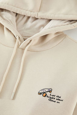 TRENDYOL MAN Haki Oversize/Genis Kesim Nak?sl? Ici Polarl? Kapusonlu Sweatshirt TMNAW25SW00016 - Trendyolmilla фото 7