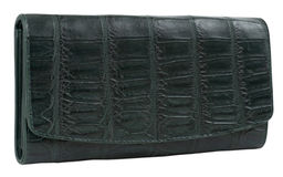 Кошелек Sefaro из кожи крокодила зеленый