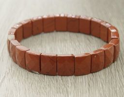 Яшма красная браслет "Квадро" 19см
