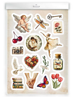 Набор наклеек. Серия "Любимые стикеры" арт. 72041 ВИНТАЖ 1 /148х210 мм,