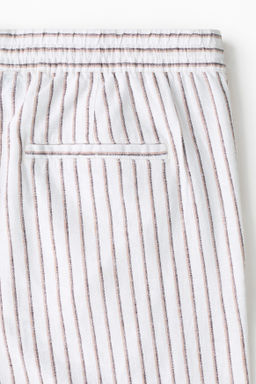 Pantal?n corto en mezcla de lino Relaxed Fit - H&m фото 7