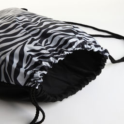 Мешок для обуви Зебра, 32*0,5*40 см, отд на шнурке, белый/черный - Simaland фото 3