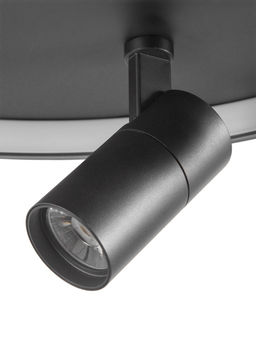Люстра FL51393, пульт, LED, 3000-6400K, 65 Вт, 56×48×12 см, чёрная