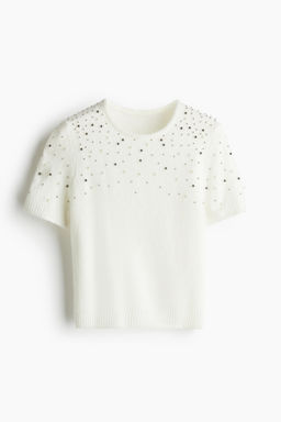 Top en punto fino con detalles decorativos - H&m фото 5