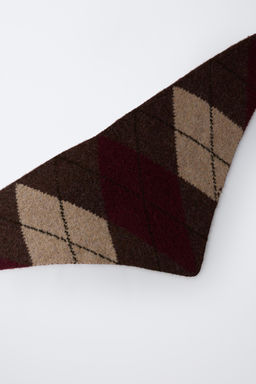 TRIANGULAR ARGYLE SCARF - Zara фото 2