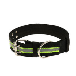 Ошейник четырехслойный светоотражающий с вертлюгом, 71 х 5 см, ОШ 55-65 см, чёрный - Пижон фото 2