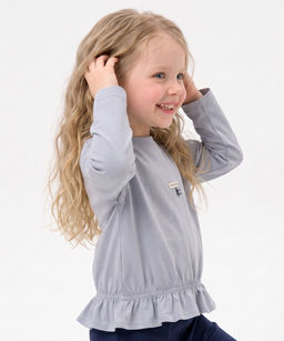 Лонгслив для девочки 33-9256 серо-голубой - Mini maxi фото 2