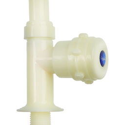 Кран на одну воду ZEIN Z2018, круглая ручка, пластик, высокий R-образный излив, цвет «рис»