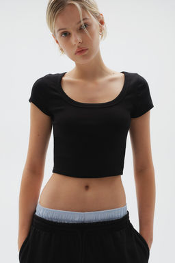 Camiseta cropped de canale