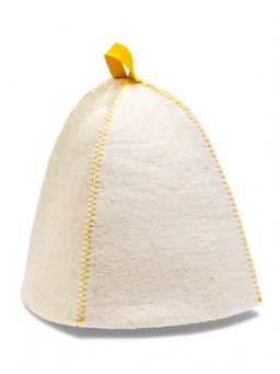 Шапка для бани и сауны Матрёшка бабл-гам, полиэфир, шерсть, белая - Simaland фото 6