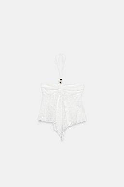 TOP ENCAJE PICOS / Blanco - Zara фото 6