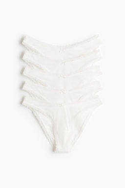 Pack de 5 bragas de algod?n con ribetes de encaje - H&m фото 2