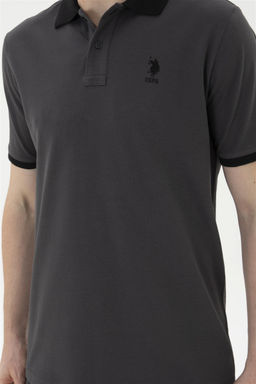 Мужская базовая футболка антрацитового цвета - U.s. polo assn фото 6