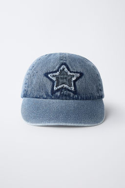 3-14 YEARS/ DENIM CAP WITH EMBROIDERED STAR - Zara фото 4