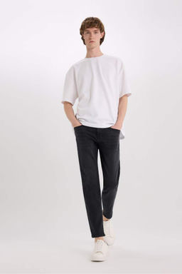 Slim Tapered Fit Dar Kal?p Normal Bel Daralan Paca Jean Pantolon - Defacto фото 3