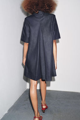 ZW COLLECTION DENIM MINI DRESS - Zara фото 15