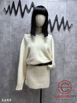 Платье теплое с ремнем женское - Bruno фото 2