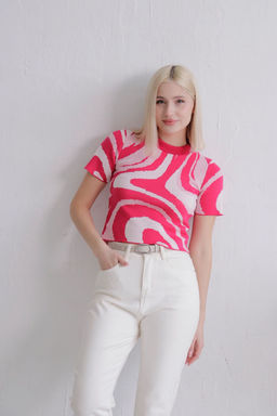 11651 Топ вязаный розово-белый - Martichelli фото 14