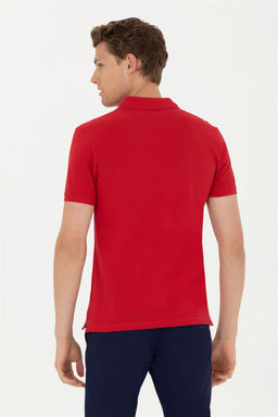 Мужская красная базовая футболка - U.s. polo assn фото 5