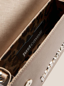 Женская сумка с ручкой JUST CAVALLI METAL LETTERING Артикул 4450778, золотой  фото 4