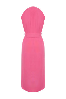 Fusya Kusakl? Hakim Yaka Midi Dokuma Gomlek Elbise TWOSS19XM0112