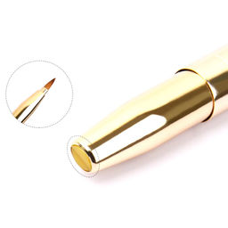 Nail Art Двусторонняя кисть для нанесения точечного макияжа губ, золотистый фото 5