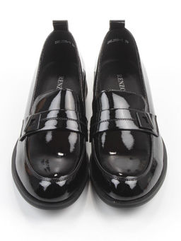 03-DHL255-1 BLACK Лоферы женские (натуральная кожа)