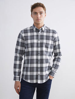 Regular Fit Uzun Kollu Ekose Erkek G?mlek