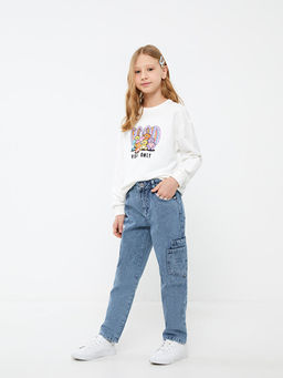 Basic K?z ?ocuk Jean Pantolon