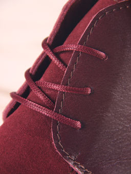 Ботинки 305.927bl.Бордовый бордовая замша/байка